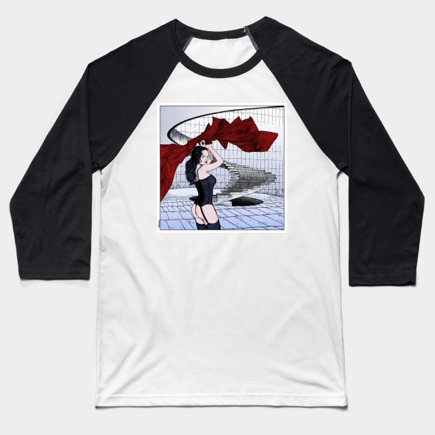 asc 549_Le panache (The red cape) Baseball T-Shirt by apolloniasaintclair